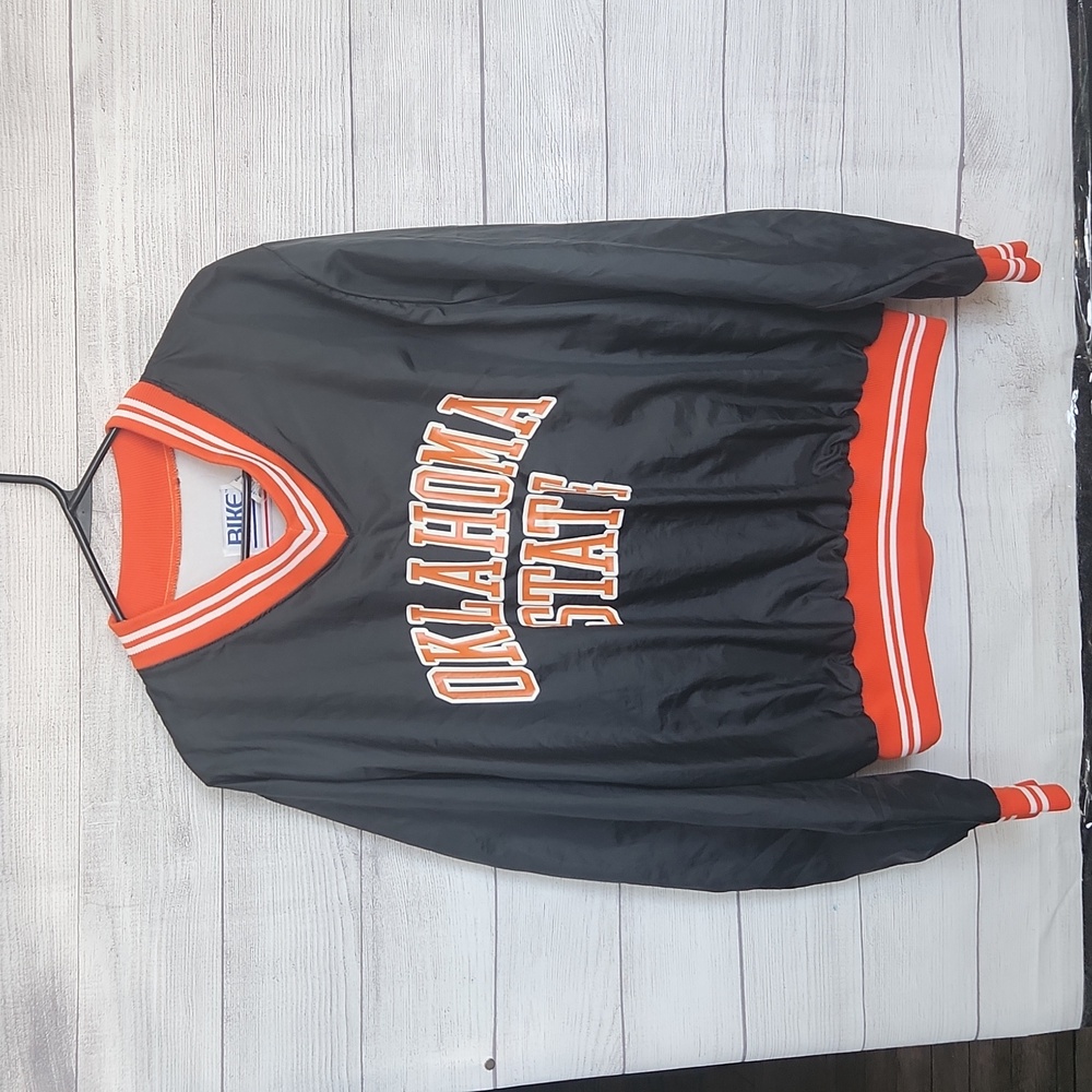 Vintage bike oklahoma state university pullover jacket